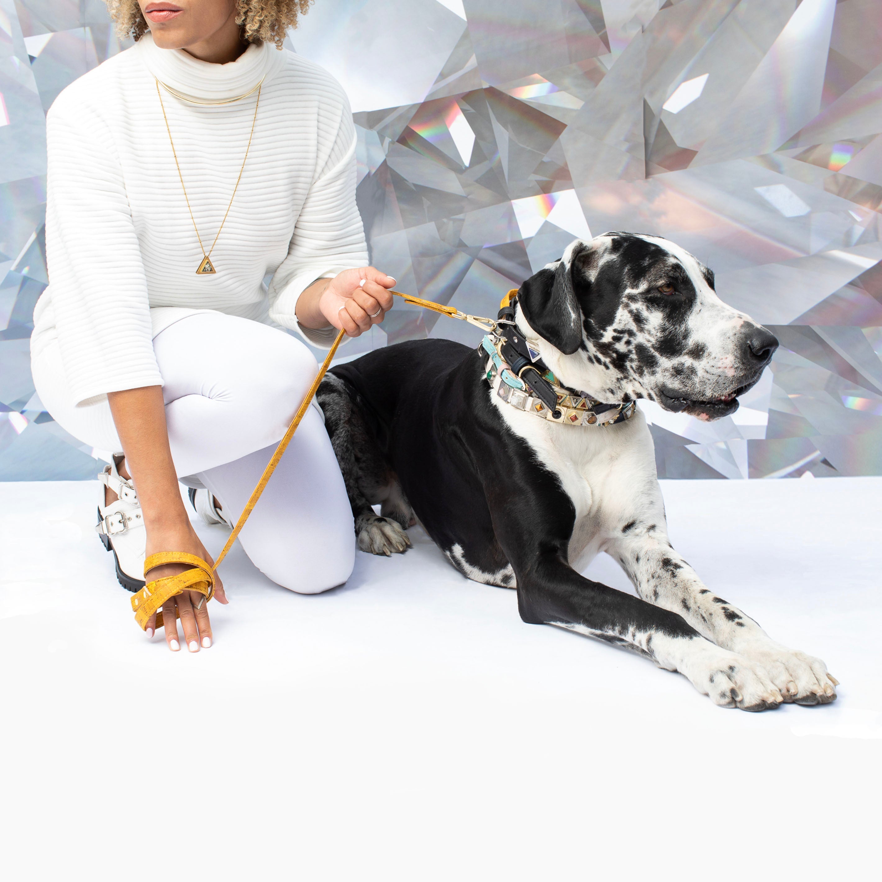 Sky Blue Cork Leather Leash